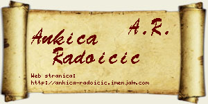 Ankica Radoičić vizit kartica